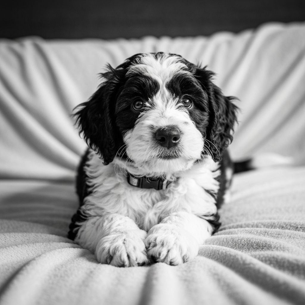 Adorable Sheepadoodle Puppy