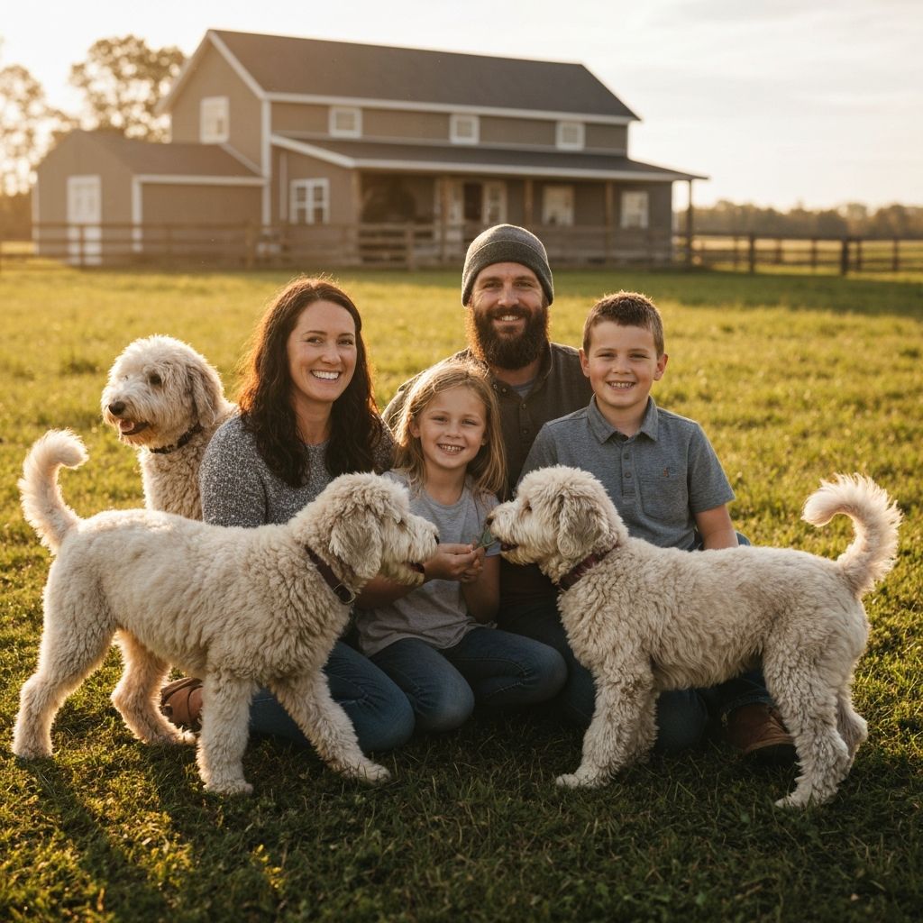 Our family with sheepadoodles
