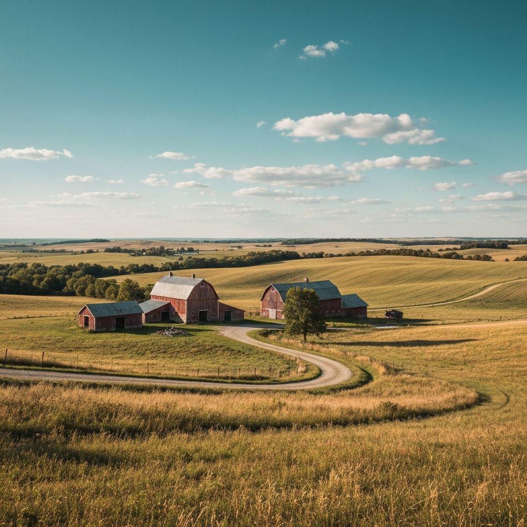 Farm landscape view